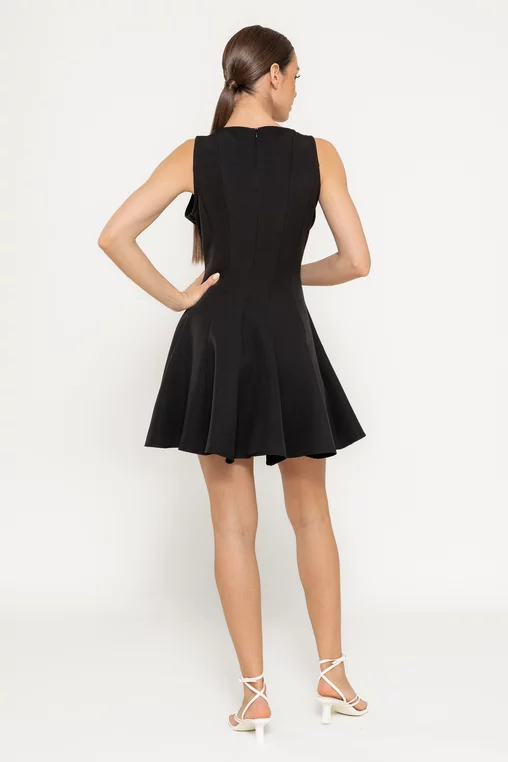 Rochie mini în clini neagră RLO0304 picture - 2