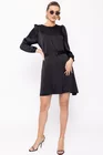 Rochie satinată cu curea neagră RKCT0201 thumbnail picture - 