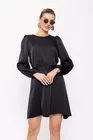 Rochie satinată cu curea neagră RKCT0201 thumbnail picture - 
