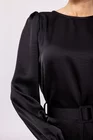 Rochie satinată cu curea neagră RKCT0201 thumbnail picture - 