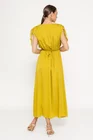 Rochie vâscoză cordon decorat cu floare lime RLAM0306 thumbnail picture - 