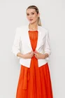 Sacou Caramel cambrat din bumbac ivory S1510 thumbnail picture - 