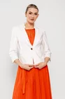 Sacou Caramel cambrat din bumbac ivory S1510 thumbnail picture - 
