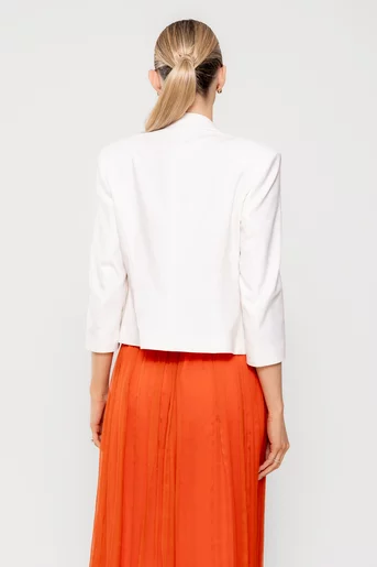 Sacou Caramel cambrat din bumbac ivory S1510