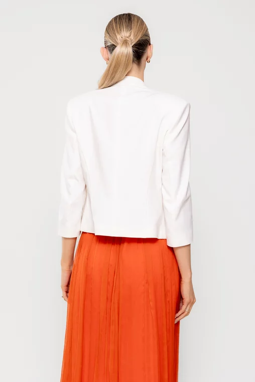 Sacou Caramel cambrat din bumbac ivory S1510 picture - 2