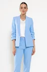 Sacou Caramel casual cu manșetă bleu S1511 thumbnail picture - 