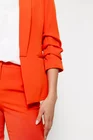 Sacou Caramel casual cu manșetă corai S1511 thumbnail picture - 