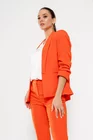 Sacou Caramel casual cu manșetă corai S1511 thumbnail picture - 