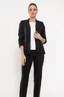 Sacou Caramel casual cu manșetă negru S1511 thumbnail picture - 