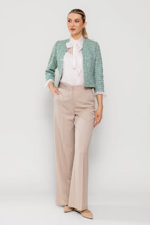 Sacou Caramel cu paiete vernil S1509 picture - 8