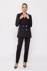 Sacou Caramel double-breasted negru S1504 thumbnail picture - 