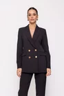 Sacou Caramel double-breasted negru S1504 thumbnail picture - 