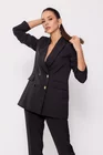 Sacou Caramel double-breasted negru S1504 thumbnail picture - 