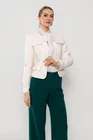 Sacou Caramel elegant cu clape ivory S1506 thumbnail picture - 