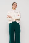 Sacou Caramel elegant cu clape ivory S1506 thumbnail picture - 