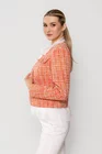 Sacou Caramel elegant cu clape oranj S1505 thumbnail picture - 