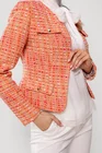 Sacou Caramel elegant cu clape oranj S1505 thumbnail picture - 