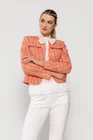 Sacou Caramel elegant cu clape oranj S1505 thumbnail picture - 
