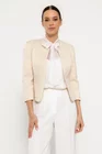 Sacou Caramel elegant cu fir lucios crem S1508 thumbnail picture - 