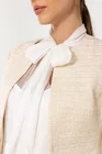 Sacou Caramel elegant cu fir lucios crem S1508 thumbnail picture - 