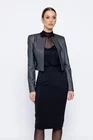 Sacou Caramel elegant cu fir lurex negru S1503 thumbnail picture - 