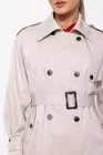 Trench la două rânduri de nasturi bej JKCT0203 thumbnail picture - 