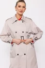 Trench la două rânduri de nasturi bej JKCT0203 thumbnail picture - 