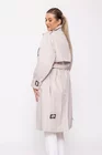 Trench la două rânduri de nasturi bej JKCT0203 thumbnail picture - 