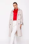 Trench la două rânduri de nasturi bej JKCT0203 thumbnail picture - 