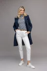 Trenci cambrat cu cordon bleumarin S6302 thumbnail picture - 