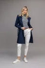 Trenci cambrat cu cordon bleumarin S6302 thumbnail picture - 