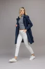 Trenci cambrat cu cordon bleumarin S6302 thumbnail picture - 