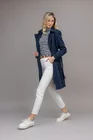 Trenci cambrat cu cordon bleumarin S6302 thumbnail picture - 
