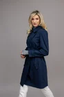 Trenci cambrat cu cordon bleumarin S6302 thumbnail picture - 