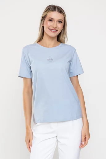 Tricou bumbac bike albastru BMM0313