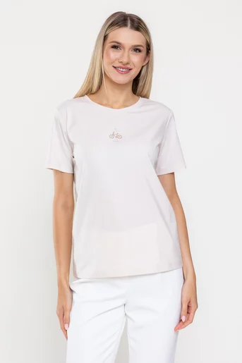 Tricou bumbac bike bej BMM0313