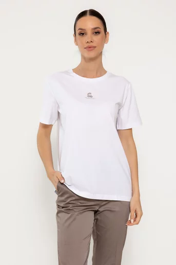 Tricou bumbac cherry alb BMM0306