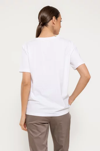 Tricou bumbac cherry alb BMM0306