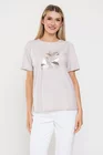 Tricou bumbac cu crini bej BMM0320 thumbnail picture - 