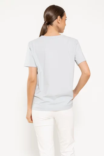 Tricou bumbac cu decupaj inimă vernil BMM0307