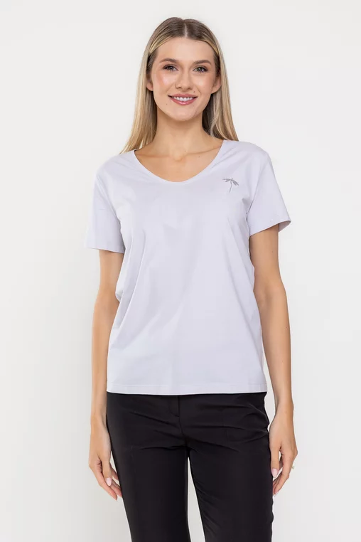 Tricou bumbac cu libelulă gri BMM0321 picture - 1