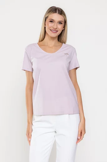 Tricou bumbac cu libelulă roz  BMM0321