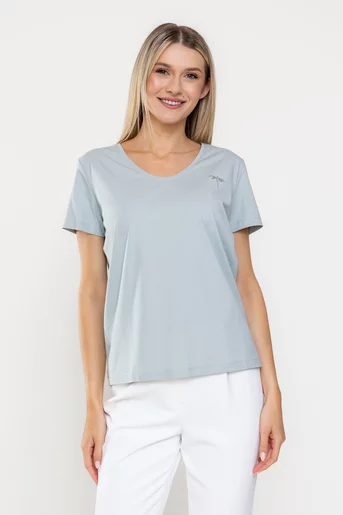 Tricou bumbac cu libelulă verde BMM0321