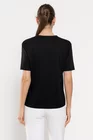 Tricou bumbac decorat cu fructe negru BROS0301 thumbnail picture - 