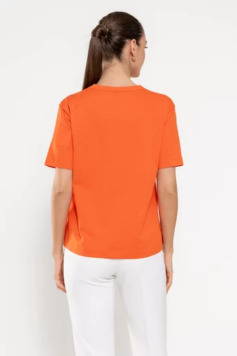 Tricou bumbac decorat cu fructe orange BROS0301