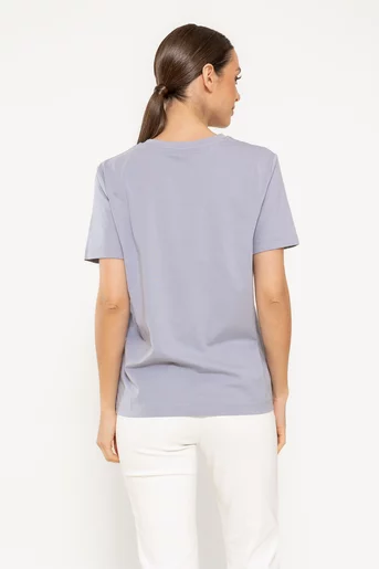 Tricou bumbac gold square bleu BMM0308