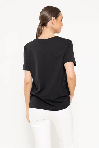 Tricou bumbac gold square negru BMM0308