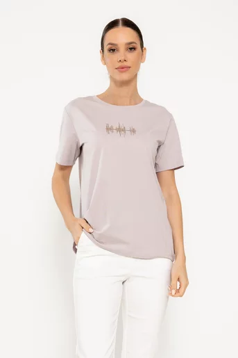 Tricou bumbac grafic roz BMM0302