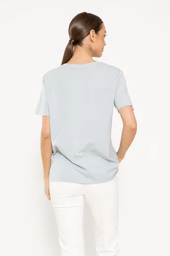 Tricou bumbac grafic vernil BMM0302
