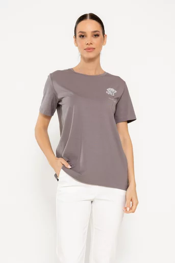 Tricou bumbac gri BMM031